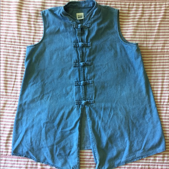 Vintage Denim Asian Style Tunic - Picture 4 of 8
